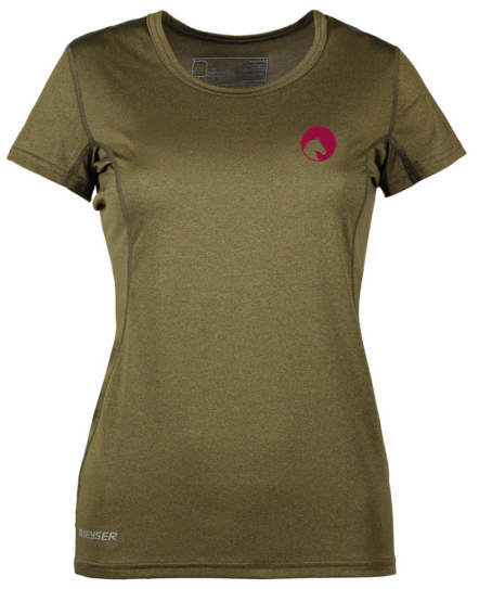 kortærmet t-shirt i olivengrøn